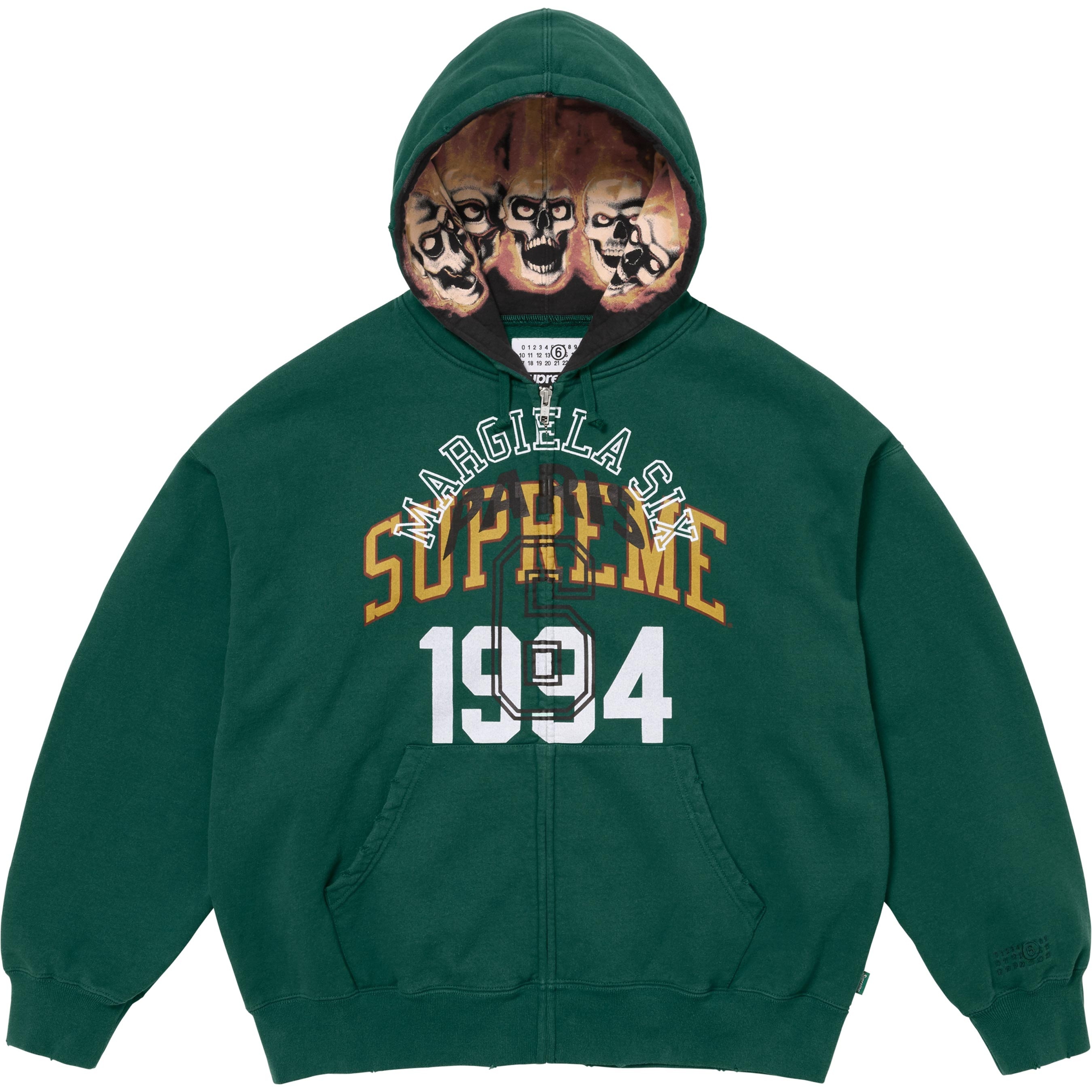 Supreme®/MM6 Maison Margiela Zip Up Hooded Sweatshirt view 9